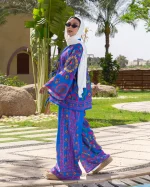Suzani Set in Blue - Image 4
